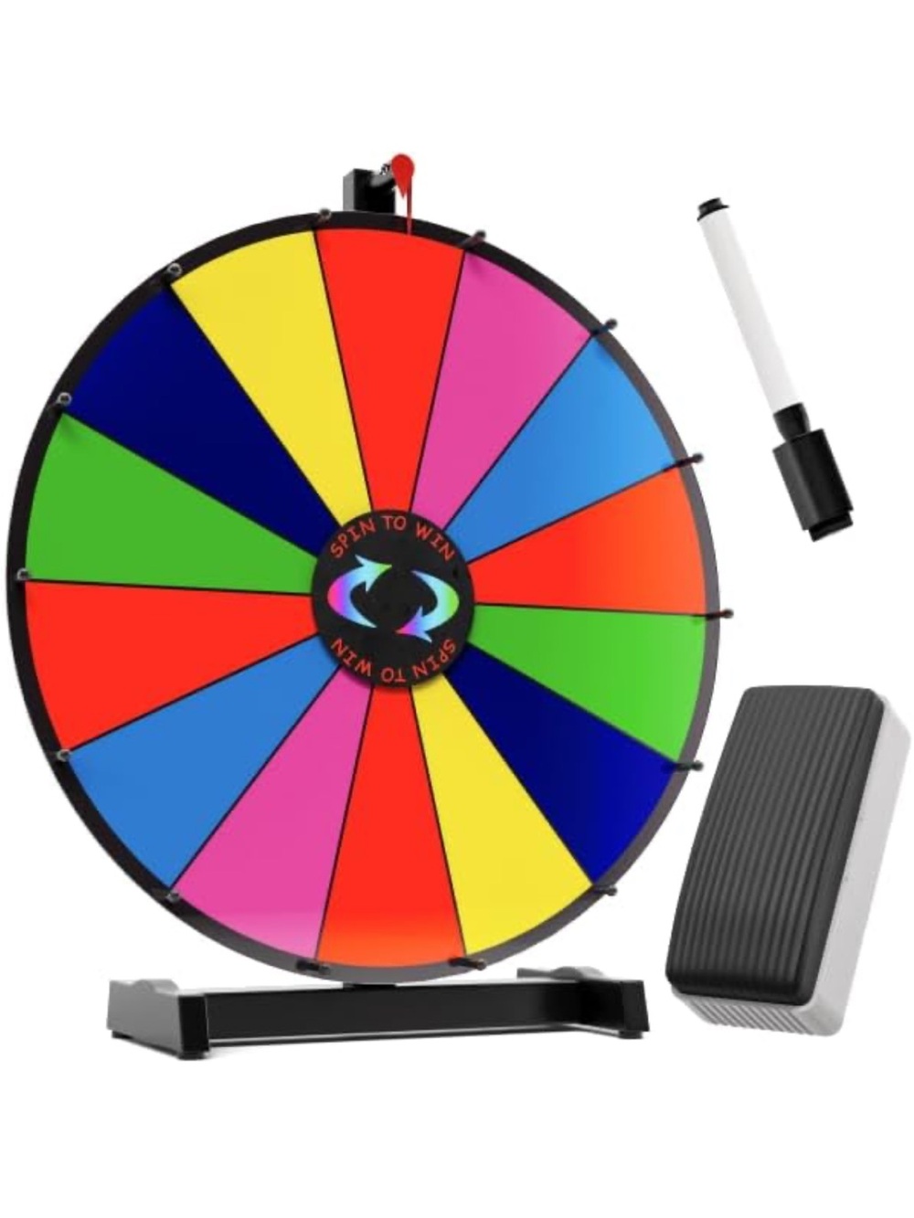 Tabletop 18” Prize Wheel Spinner - Multicolor